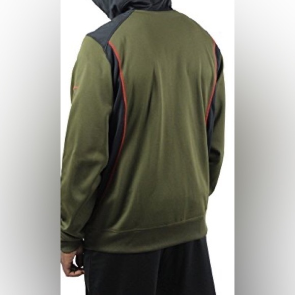 Nike Lebron James Chainmail Zip Hoodie Sweatshirt Green Size L Therma-Fit FALL - Picture 2 of 11